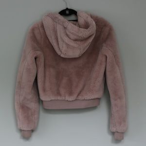 Pink fluffy crop sweater